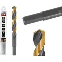 Tvardy Metaalboor - HSS 15 mm - TiN Coating - Zwart & Goud - Voor Moeilijk Bewerkbare Materialen