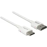 DeLOCK Dunne Premium Mini HDMI - HDMI kabel - versie 2.0 (4K 60Hz) / wit - 0,25 meter