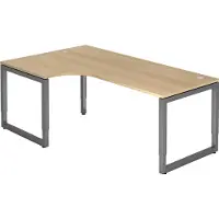 Hjh OFFICE PRO REGO 82 G - 200 x 120 Tafelhoogte I In hoogte verstelbaar Eiken/Grafiet