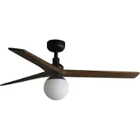 Faro Klim Plafondventilator Black | Walnut | M (Ø125cm) | With light (E27)