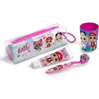 Cartoon LOL Surprise toilettasje - incl tandenborstel - tandpasta - beker