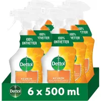 Dettol Allesreiniger Spray - Keuken - 500 ml - 6 x 500 ml - Voordeelverpakking