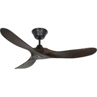 CasaFan Plafondventilator ECO GENUINO zwart/notenhout Ø 122 cm, stil Eco Genuino, hout donker, Woon-/ Eetkamer, Hout, Modern