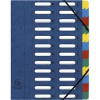 Exacompta Nature Future A4 Sorteermap, 24 vakken, 320 x 240 mm, Karton, Blauw