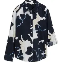 Tom Tailor Blouse navy / azuur / wit