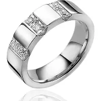 Zinzi Mart Visser by zilveren ring met princess geslepen zirconia's MVR20