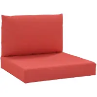 vidaXL Palletkussens 2 st stof rood