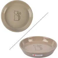 Discountershop Kattenvoerbak voerbak keramische ronde drinkbak voor katten | 500ml voerbak en waterbak in keramiek | Vaatwasserbestendig | 20x20x3.5cm | De Ultieme Keramische Voerbak voor Gelukkige Katten