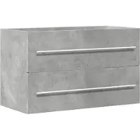 vidaXL Wastafelkast 80x38,5x48 cm bewerkt hout betongrijs