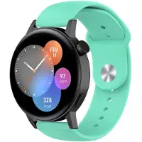 Strap-it Siliconen sport bandje - geschikt voor Huawei Watch GT 2 42mm / GT 3 42mm / GT 3 Pro 43mm - aqua