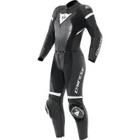 Dainese Fulminea S26, leren pak 2st. vrouwen ,Zwart/Grijs/Wit ,40