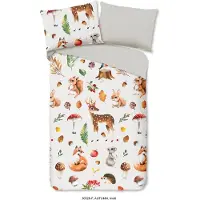 Good Morning kinderdekbedovertrek bosdieren - flanel - eenpersoons (140x220 + 60x70 cm)