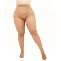 Giulia - Molly 40den (enkel grote maten) Panty speciaal voor dames met kortere benen (multipack) - Karamel - 4XL