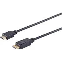 S-Impuls DisplayPort - HDMI kabel | 4K 30Hz | zwart | 7,5 meter