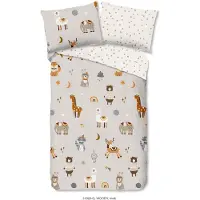 Good Morning Kinder Dekbedovertrek Katoen Renforcé Woody - multi 140x200/220cm
