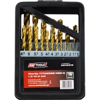 AWTOOLS - HSS-G Metaalboren Set - 19 Stuks - Titanium Coating - Ø 1,0-10,0 mm