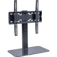 Shiverpeaks BS89792, Multimediaschermhouder, zwart, glas, staal, 40 kg, geschikt voor schermen van 76,2 cm (30 inch) en 139,7 cm (55 inch)