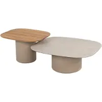 4 Seasons Outdoor Demi set loungetafels 50x60 cm en 70x80 cm latte Taste 4SO