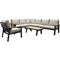 AVH-Collectie Lola hoek loungeset 6-delig aluminium antraciet