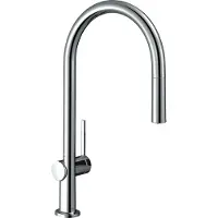Hansgrohe talis m54 eengreeps keukenmengkraan 210 met uittrekbare uitloop en sbox, chroom