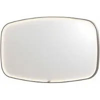 Ink Spiegel SP31 140x4x80 cm incl. LED-verlichting en Spiegelverwarming Geborsteld RVS