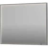 Ink Spiegel sp19 100x4x80 cm incl. Direct led-verlichting rondom en spiegelverwarming geborsteld rvs