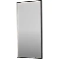Ink Spiegel sp19 40x4x80 cm incl. Direct led-verlichting rondom en spiegelverwarming geborsteld metal black