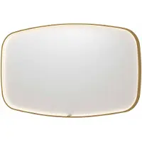 Ink Spiegel SP31 140x4x80 cm incl. LED-verlichting en Spiegelverwarming Geborsteld Mat Goud