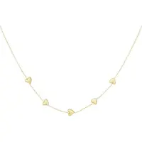Yehwang Sweet Love ketting- Hartjes- Liefde - Goud - Hart - Cadeau - Valentijn - RVS - Stainless Steel - ketting - sieraden - sieraad