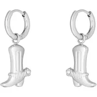 Yehwang Oorbellen - Stainless Steel - Cowboy Laars - Dames - Zilverkleurig
