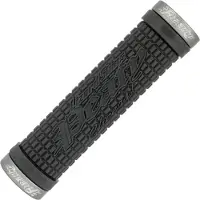 Lizardskins Pair of Black Peaty Lock On Grips Silver || Maat: 30