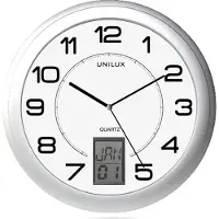Unilux Instinct wandklok zilvergrijs met witte wijzerplaat (Ø 30,5 cm)