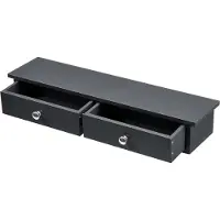 En.casa Wandplank met 2 lades zwevend MDF 60x15x10 donkergrijs