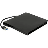 DeLOCK behuizing voor 5,25'' Ultra Slim SATA drives (9,5mm) - USB3.0 (USB-A) / zwart