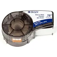 Brady M21-750-461-AW tape gelamineerd polyester | zwart op wit | 19,1mm x 6,40m