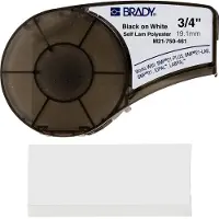 Brady M21-750-461-AW tape gelamineerde polyester zwart op wit 19,1 mm x 6,40 m (origineel)