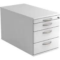 Hjh OFFICE PRO SIGNA TC30 BM - Rolcontainer Wit Hout met 3 lades Metalen handgreep