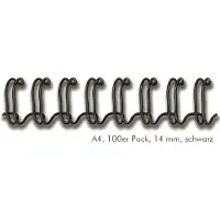 Fellowes metalen draadrug 14 mm zwart (100 stuks)