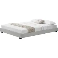 Corium Houten bed Laag kunstleer met bedbodem 180x200 cm wit