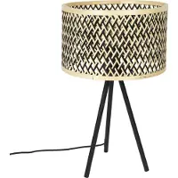 White Label Tafellamp Isla Bamboo Beige