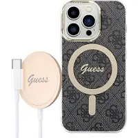 GUESS Gubpp14lh4eacsk+ Charger Set Iphone 14 Pro 6.1 4g Print Telefoonhoesje