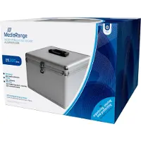 MediaRange CD-koffer 300 CD's/DVD's/Blu-rays Aluminium Zilver 1 stuk(s) (b x h x d) 30.1 x 18 x 26.5 cm BOX76