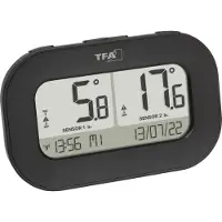TFA-Dostmann DOUBLE-CHECK 30.3073.01 Draadloze thermometer digitaal Zwart