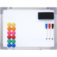 MCW Whiteboard -C84, magnetisch memobord prikbord, incl. accessoires ~ 40x30cm