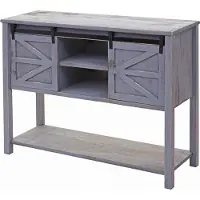 MCW Ladekast -D57, schuifdeur dressoir kast, shabby-look vintage 81x102x34cm ~ donkergrijs