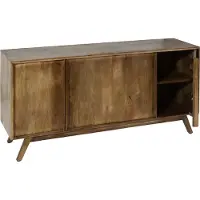 Mendler Dressoir -L96, ladekast dressoir, 4 vakken en 4 planken, massief mangohout 72x146x43cm MVG, naturel