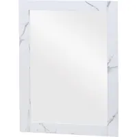 MCW Wandspiegel -L86, badkamerspiegel, spiegelbadkamermeubel, MVG-gecertificeerd 72x52cm ~ marmerlook wit