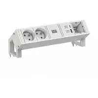 Bachmann DESK2 wit 2xUTE 1xCM 1xUSB A/C 22W 0,2m GST18