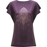 Yogistar Yoga-T-Shirt Batwing „celestial flower“ - berry/copper