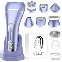 Sansbeauté 7 in 1 Ladyshaves voor Vrouwen - Gezicht - Oksels - Benen - Epilator - Trimmer voor Vrouwen & Dames - Bikinitrimmer Dames - Scheerapparaat Vrouw